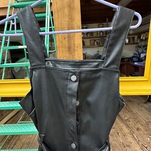 Faux leather button up dress by Tinsel Town - size Medium